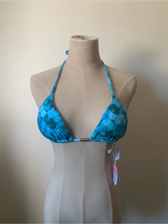 Maretoa Other - Maretoa Blue Mermaid Scale Triangle Bikini Top